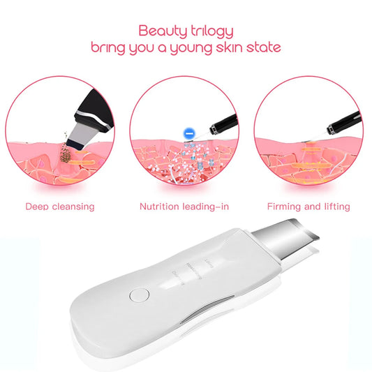 Spatule Ultrasonique Visage – Nettoyage & Soin Professionnel à Domicile