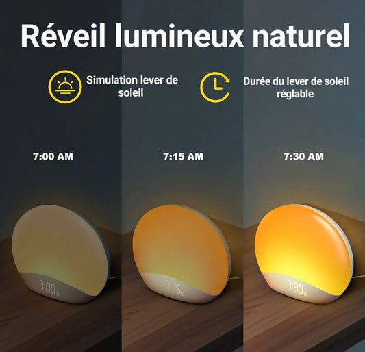 Réveil Simulateur d'Aube LED – Aide au Sommeil & Réveil Naturel