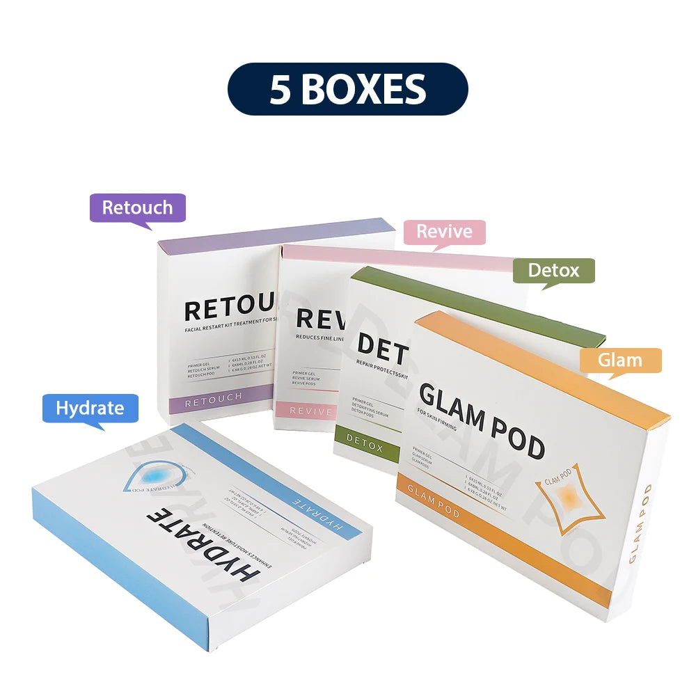 Lot de 5 capsules CO₂ pour stylo à bulles – Nettoyage aqua du visage – Soin spa oxygénant