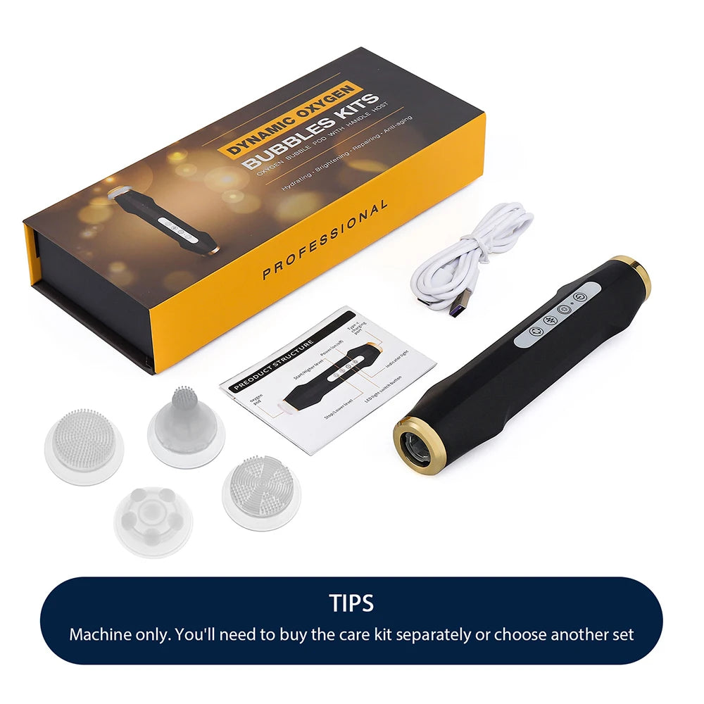Stylo à bulles d’oxygène CO₂ – Appareil facial portable – Soin spa visage oxygénant & nettoyant