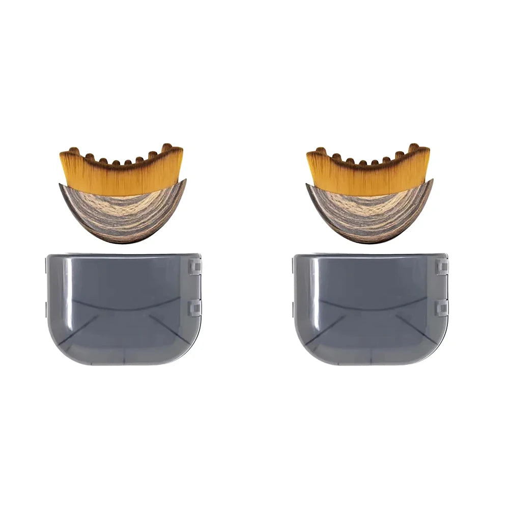 Brosse faciale lymphatique – Brosse ergonomique sèche pour visage, mâchoire et menton – Massage lymphatique, lifting et anti-gonflement