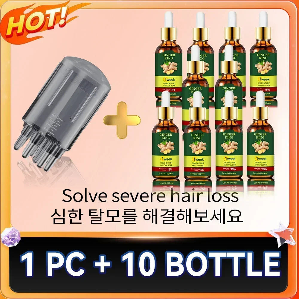 Applicateur & masseur pour cuir chevelu – Peigne distributeur de liquide – Outil massage pour croissance des cheveux