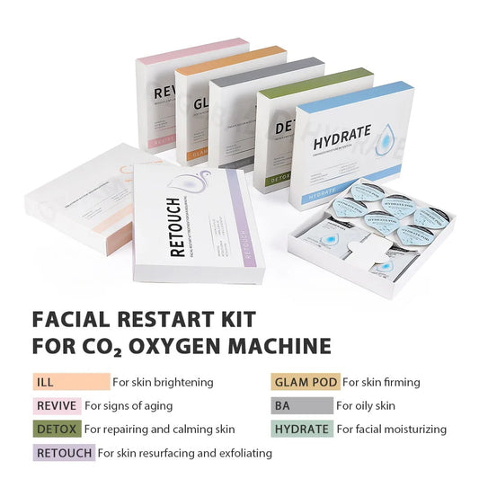 Lot de 5 capsules CO₂ pour stylo à bulles – Nettoyage aqua du visage – Soin spa oxygénant