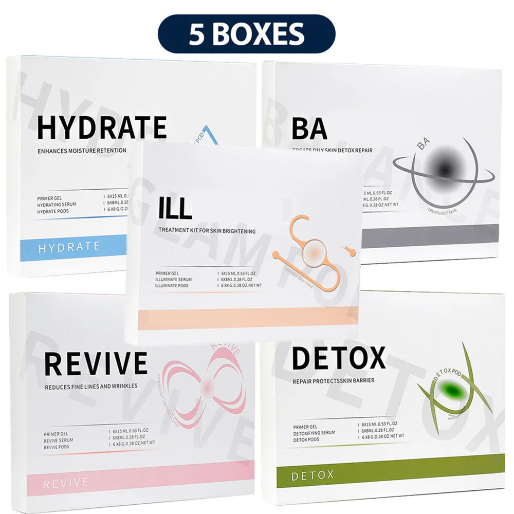 Lot de 5 capsules CO₂ pour stylo à bulles – Nettoyage aqua du visage – Soin spa oxygénant