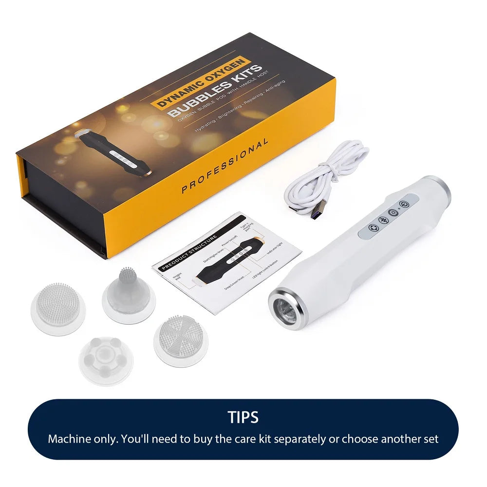 Stylo à bulles d’oxygène CO₂ – Appareil facial portable – Soin spa visage oxygénant & nettoyant