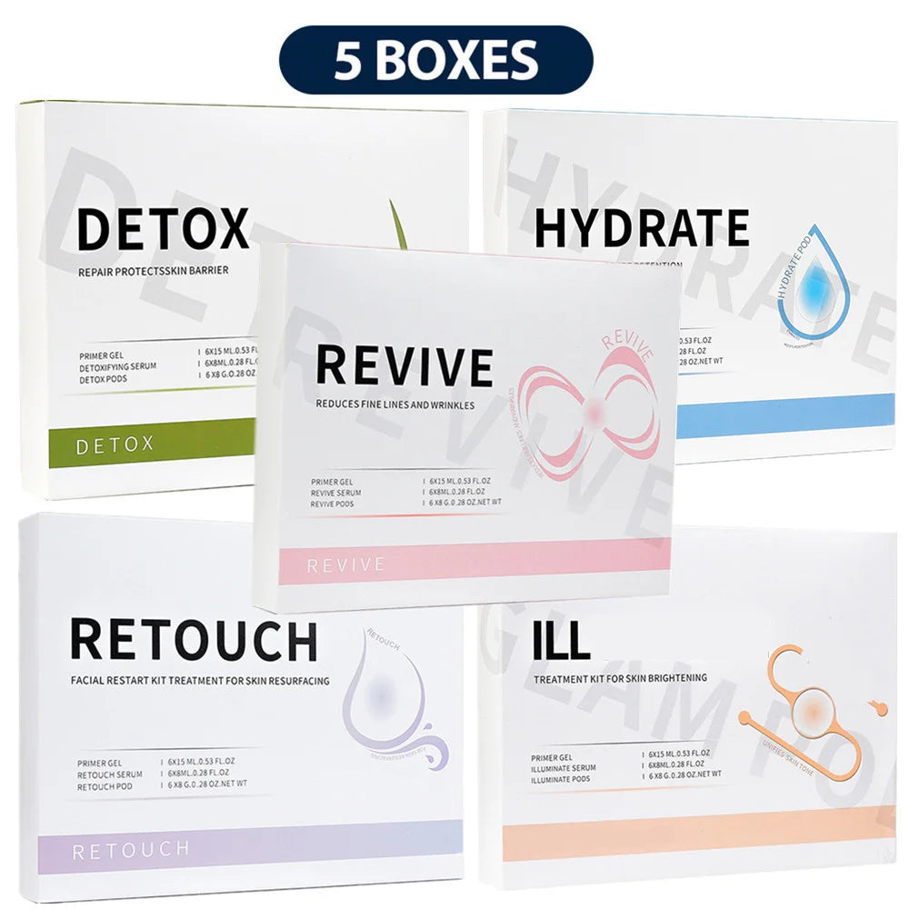 Lot de 5 capsules CO₂ pour stylo à bulles – Nettoyage aqua du visage – Soin spa oxygénant